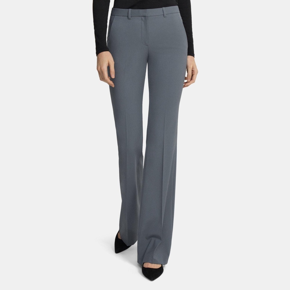 Theory Women's Gray Flare Dress Pants